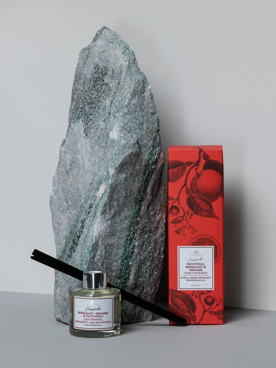 Huonetuoksu - Bergamotti, appelsiini, patsuli, 100 ml