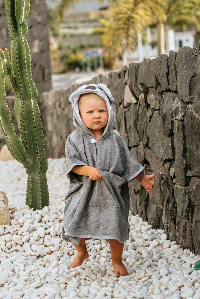 Lyhythihainen poncho KOALA – Taaperoille