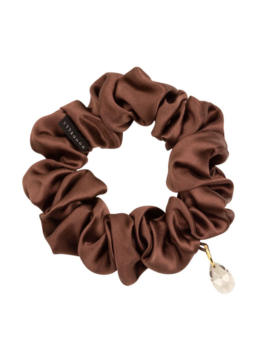 Luxury Silk Scrunchie - ruskea