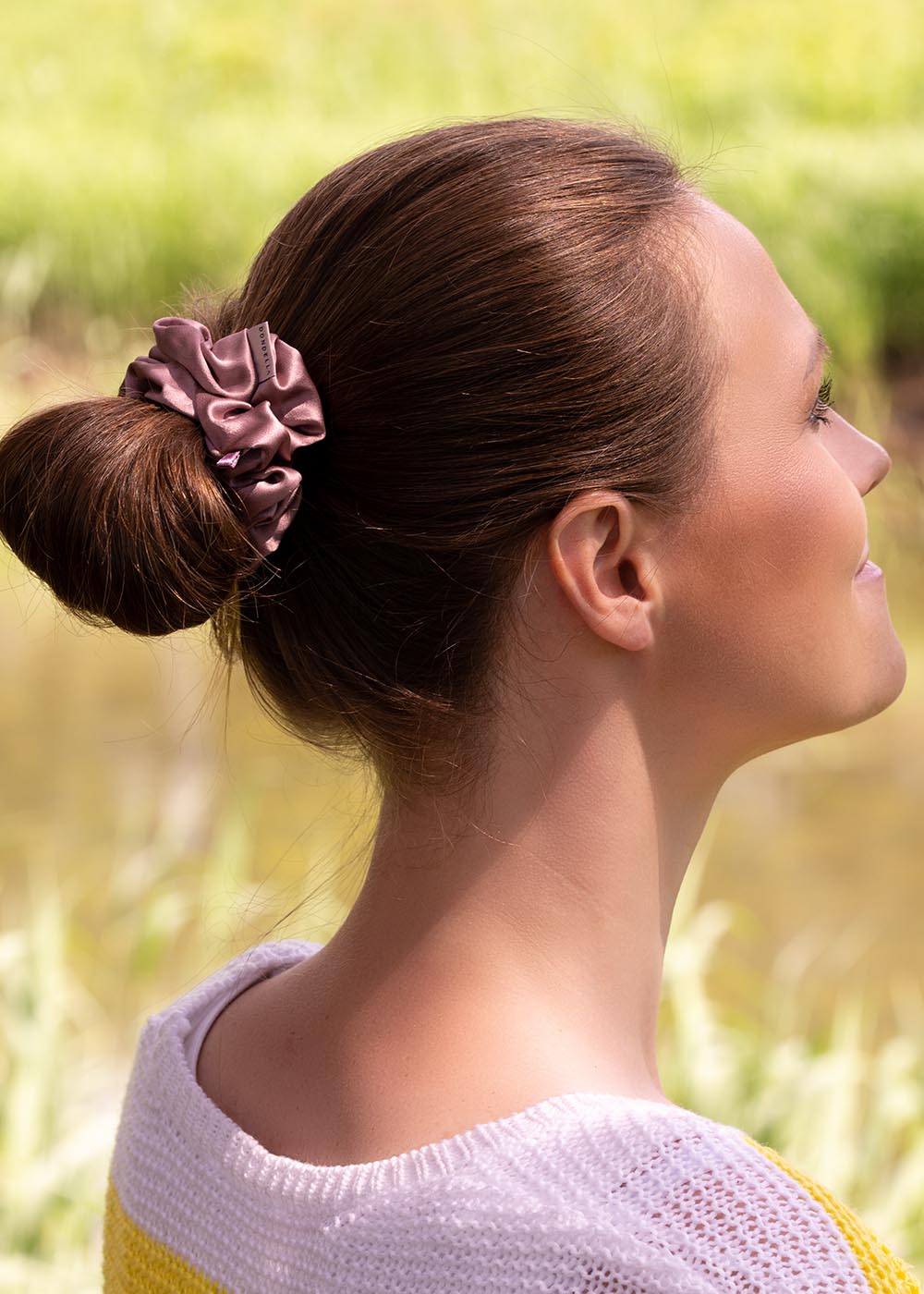 Luxury Silk Scrunchie - Lila