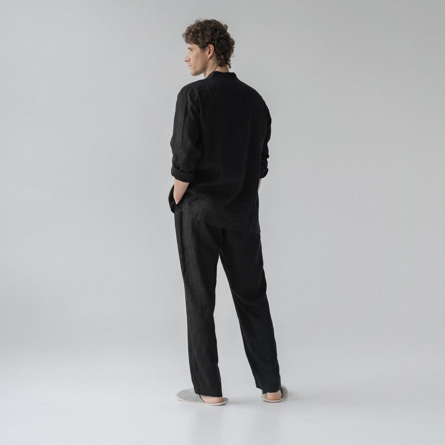 Pellavaherukka Loungewear Set - Musta