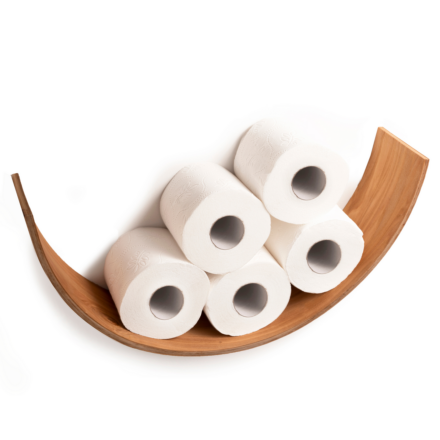 Käsintehty Puinen WC-paperiteline - Smile