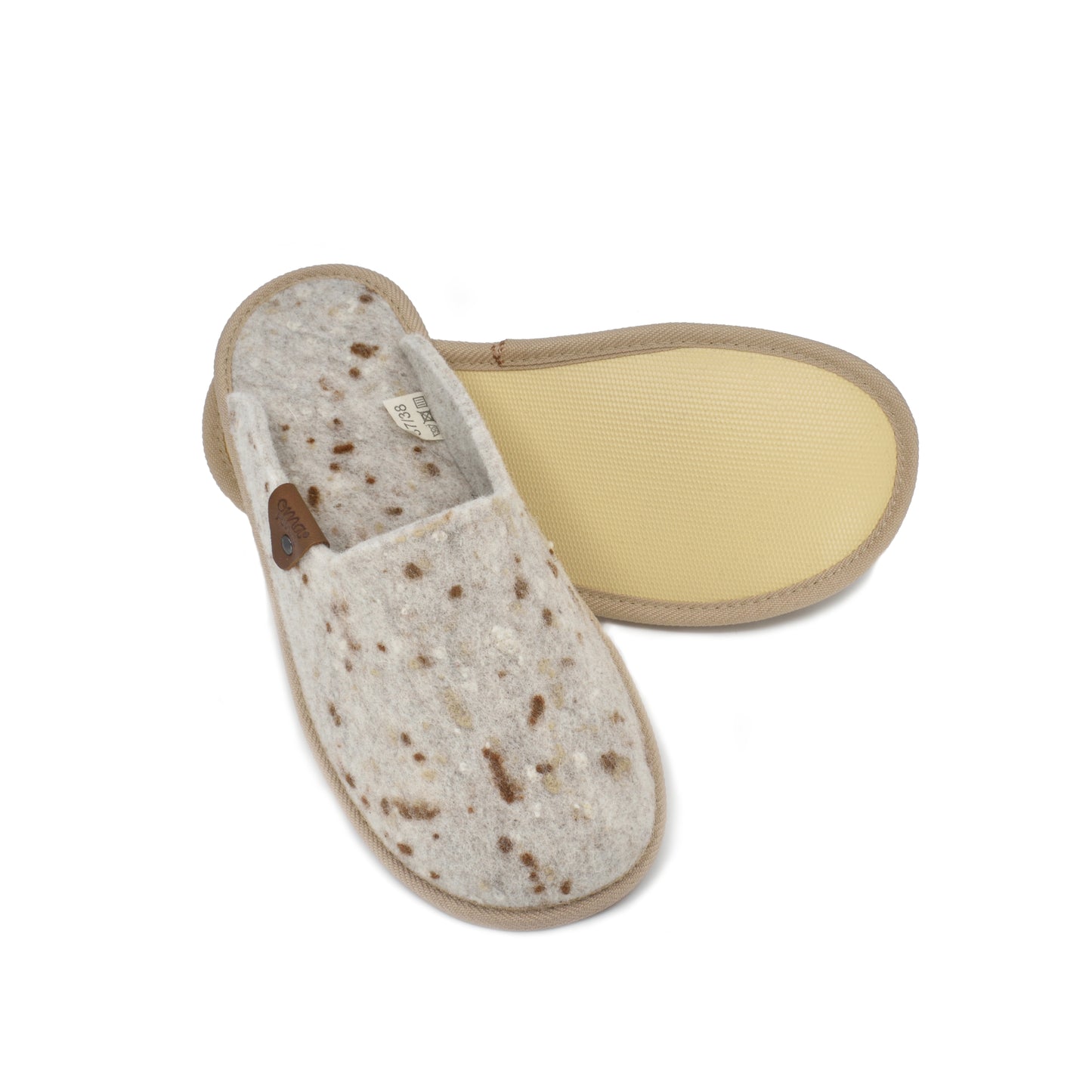 Huopatossut Pelsi – Beige pisteillä