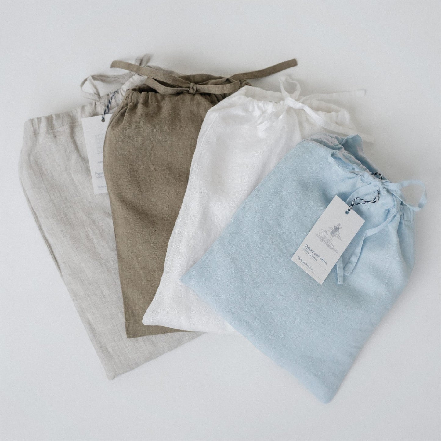 Pellava Primrose Loungewear Set - optinen valkoinen